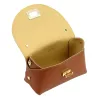  Dámska kožená kabelka Luka 26-106 DOLLARO hnedá 19 x 13 x 9 cm