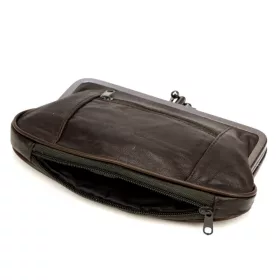   Dámska hnedá peňaženka z hovädzej kože Money Kepper 7313/2023 17 x 10 x 3 cm