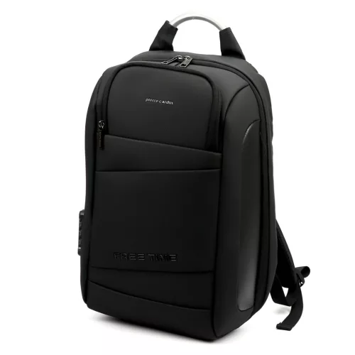  Pánsky polyesterový batoh Pierre Cardin 3839 ALAN10 čierny 30 x 48 x 16 cm