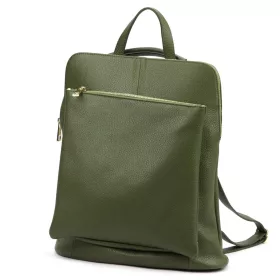    Dámsky zelený hovädzí kožený batoh Luka 26-112 DOLLARO 31 x 37 x 13 cm
