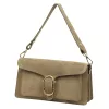 Luka 26-126 taupe női velúr bőr bőr kézitáska, válltáska 26.5 x 14.5 x 10 cm