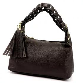    Luka 26-032 DOLLARO hnedá dámska kožená kabelka 27 x 17 x 12 cm