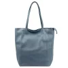 Luka 26-084 DOLLARO kék női bőr válltáska, shopper 40 x 37 x 13 cm