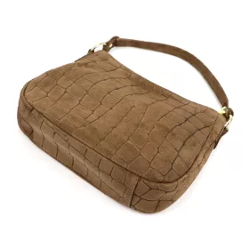   Dámska kožená kabelka Luka 24-085 CROCO GOLD hnedá 31 x 23 x 8 cm
