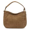 Dámska kožená kabelka Luka 24-085 CROCO GOLD hnedá 31 x 23 x 8 cm