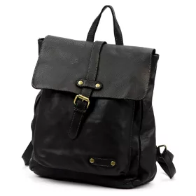 VS 053 fekete női marhabőr hátizsák 32 x 35 x 11 cm