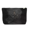 Gregorio COSMETICS-004 CROCO fekete marhabőr kozmetikai táska 29 x 19 x 10 cm