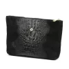 Gregorio COSMETICS-004 CROCO fekete marhabőr kozmetikai táska 29 x 19 x 10 cm