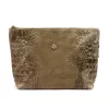 Gregorio COSMETICS-004 CROCO taupe marhabőr kozmetikai táska 29 x 19 x 10 cm