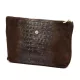 Gregorio COSMETICS-004 CROCO barna marhabőr kozmetikai táska 29 x 19 x 10 cm