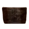 Gregorio COSMETICS-004 CROCO barna marhabőr kozmetikai táska 29 x 19 x 10 cm