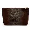Gregorio COSMETICS-004 CROCO barna marhabőr kozmetikai táska 29 x 19 x 10 cm