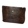 Gregorio COSMETICS-004 CROCO barna marhabőr kozmetikai táska 29 x 19 x 10 cm