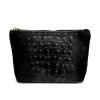 Gregorio COSMETICS-005 CROCO fekete marhabőr kozmetikai táska