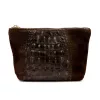 Gregorio COSMETICS-005 CROCO barna marhabőr kozmetikai táska