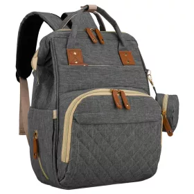   Peterson PTN JMB-03 szürke női többfunkciós hátizsák, babakocsihoz 38 × 27 × 18 cm