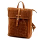 Luka 26-150 CROCO barna női marhabőr hátizsák 29 x 32 x 12 cm