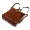Luka 26-150 CROCO barna női marhabőr hátizsák 29 x 32 x 12 cm