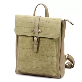   Luka 26-150 CROCO taupe női marhabőr hátizsák 29 x 32 x 12 cm