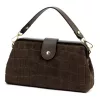 Luka 26-156 CROCO barna női bőr kézitáska 27 x 16 x 10 cm