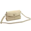 Luka 26-147 DOLLARO taupe női bőr válltáska, oldaltáska 27 x 17 x 9 cm