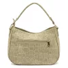Luka 24-085 CROCO GOLD homokszínű női bőr kézitáska, vállpánttal 31 x 23 x 8 cm