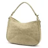 Luka 24-085 CROCO GOLD homokszínű női bőr kézitáska, vállpánttal 31 x 23 x 8 cm