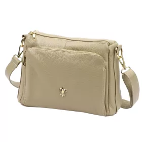   Luka 26-008 DOLLARO FL taupe női bőr válltáska, oldaltáska 28 x 20 x 10 cm