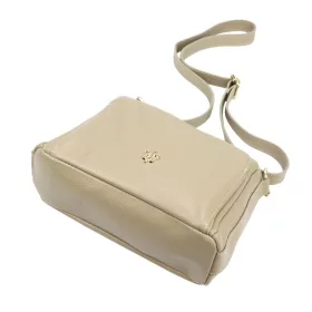   Luka 26-008 DOLLARO FL taupe női bőr válltáska, oldaltáska 28 x 20 x 10 cm