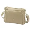 Luka 26-008 DOLLARO FL taupe női bőr válltáska, oldaltáska 28 x 20 x 10 cm