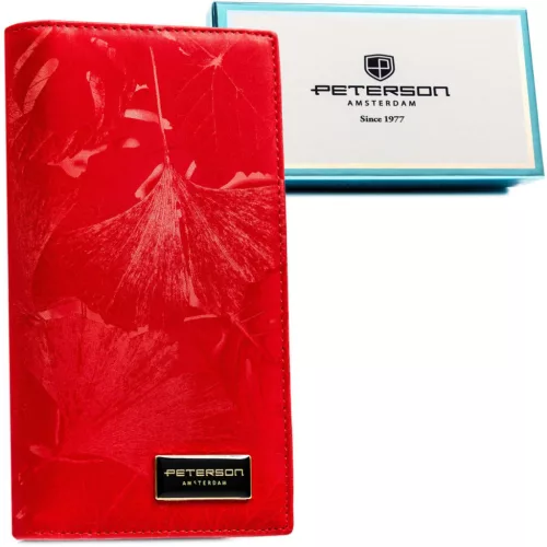 Peterson PTN PS1431-MLF piros női marhabőr pénztárca