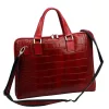 Camilla PREMIUM 10.777 CROCO piros női marhabőr aktatáska 40 x 31 x 6 cm
