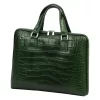 Camilla PREMIUM 10.777 CROCO zöld női marhabőr aktatáska 40 x 31 x 6 cm
