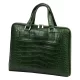 Camilla PREMIUM 10.777 CROCO zöld női marhabőr aktatáska 40 x 31 x 6 cm