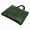 Camilla PREMIUM 10.777 CROCO zöld női marhabőr aktatáska 40 x 31 x 6 cm