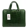 Camilla PREMIUM 10.777 CROCO zöld női marhabőr aktatáska 40 x 31 x 6 cm