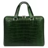 Camilla PREMIUM 10.777 CROCO zöld női marhabőr aktatáska 40 x 31 x 6 cm