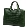 Camilla PREMIUM 10.777 CROCO zöld női marhabőr aktatáska 40 x 31 x 6 cm