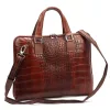Camilla PREMIUM 10.777 CROCO barna női marhabőr aktatáska 40 x 31 x 6 cm