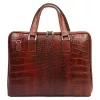 Camilla PREMIUM 10.777 CROCO barna női marhabőr aktatáska 40 x 31 x 6 cm