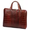 Camilla PREMIUM 10.777 CROCO barna női marhabőr aktatáska 40 x 31 x 6 cm