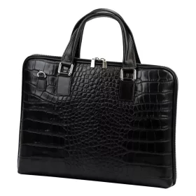   Camilla PREMIUM 10.777 CROCO fekete női marhabőr aktatáska 40 x 31 x 6 cm