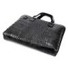 Camilla PREMIUM 10.777 CROCO fekete női marhabőr aktatáska 40 x 31 x 6 cm