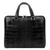Camilla PREMIUM 10.777 CROCO fekete női marhabőr aktatáska 40 x 31 x 6 cm