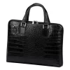 Camilla PREMIUM 10.777 CROCO fekete női marhabőr aktatáska 40 x 31 x 6 cm