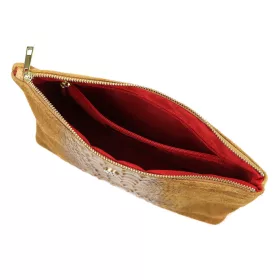   Gregorio COSMETICS-004 CROCO barna marhabőr kozmetikai táska 29 x 19 x 10 cm