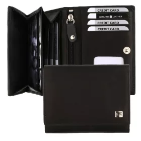  Výber dámskej koženej lakovanej čiernej peňaženky