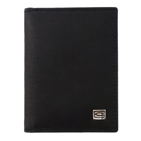    Výberový čierny kožený držiak na karty, držiak na spisy