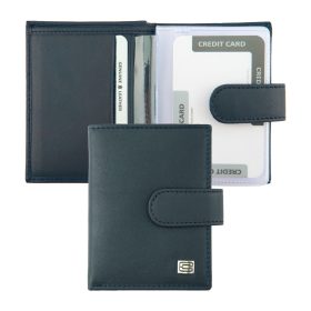    Výber modrý kožený komplexný remienok na karty, peňaženku