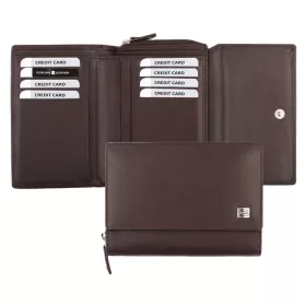  Výber hnedá dámska kožená patentovaná peňaženka